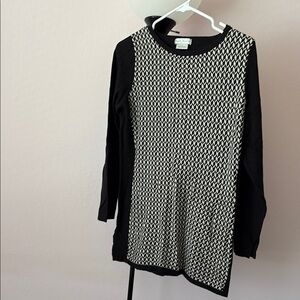 Chevron sweater Monochrome Knit Top